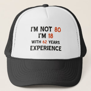 80th birthday designs trucker hat