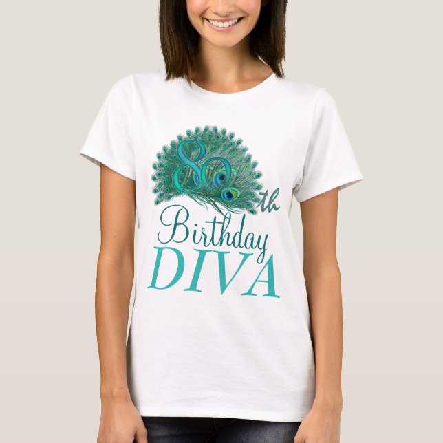 80th Birthday Diva Shirts (Front)