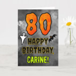 [ Thumbnail: 80th Birthday: Eerie Halloween Theme + Custom Name Card ]