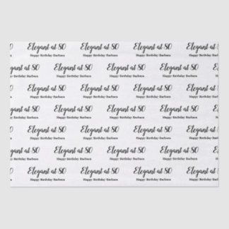 80th Birthday Elegant at 80 Personalize  Tissue Paper