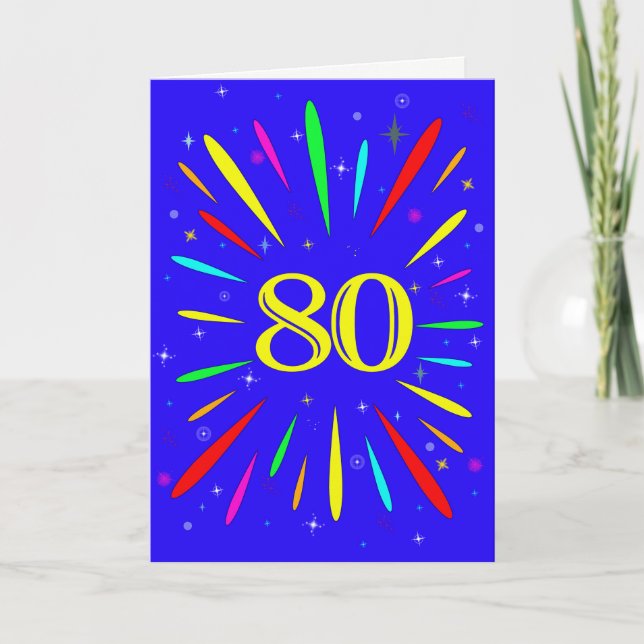 80th Birthday Explosion Card (Front)