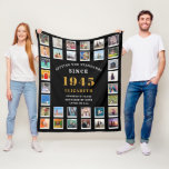 80th Birthday Family Photo Collage 32 Photographs Fleece Blanket<br><div class="desc">Personalized 80th birthday gift fleece blanket with 32 photos of your choice. A wonderful gift idea to commemorate a special birthday for that wonderful person. TOP TIP: If you Pre-crop your photos into a square shape before you upload them you have control of how they look. No problem if you...</div>