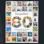 80th Birthday Family Photo Template Large Fleece Blanket<br><div class="desc">Make that birthday gift a very special memories keepsake with this large wonderful photo blanket. Add your favorite images to create a heartfelt and touching present.</div>