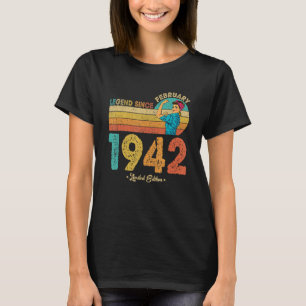 80th Birthday February 1942 Legend Since 1942 80 Y T-Shirt