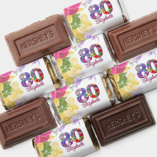 80th Birthday Floral Party Chocolates Favor