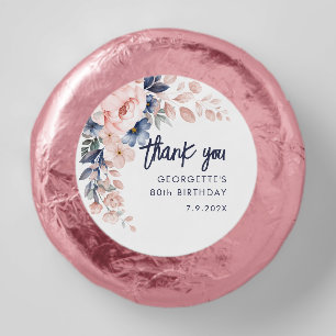 80th Birthday Floral Watercolor Dipped Oreo Cookie Favors