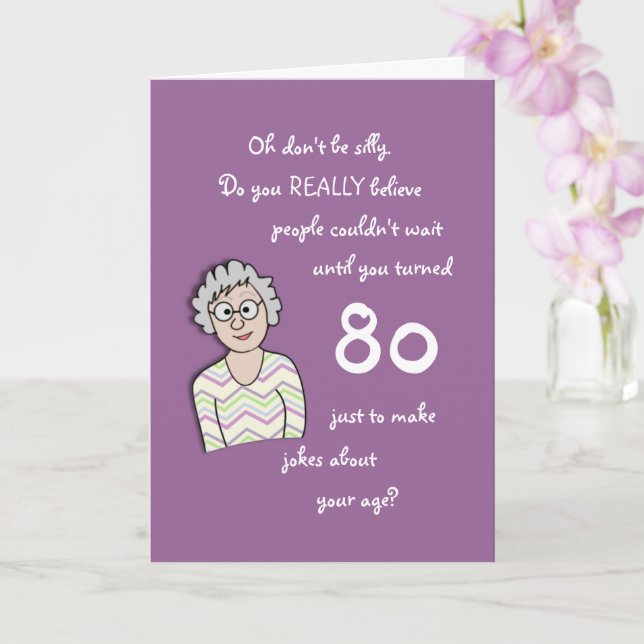 80th Birthday For Her-Funny Card | Zazzle 80th-birthday-for-her-funny-card-zazzle
