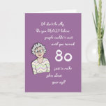80th Birthday For Her-Funny Card<br><div class="desc"></div>