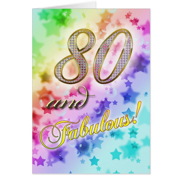 80th birthday for someone Fabulous Cards