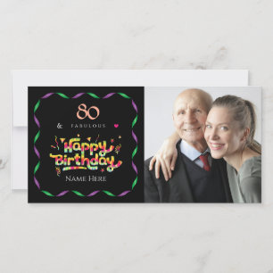 80th Birthday for Someone Fabulous Custom Photo