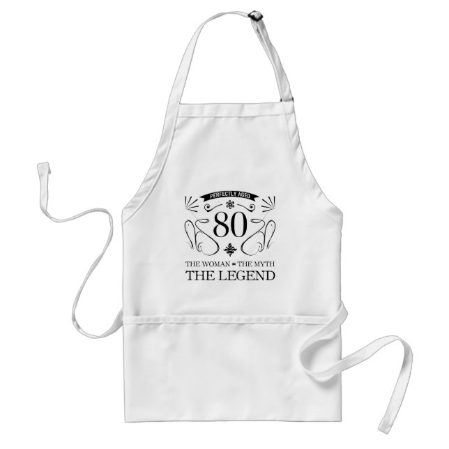 80th Birthday For Women Adult Apron (Front)
