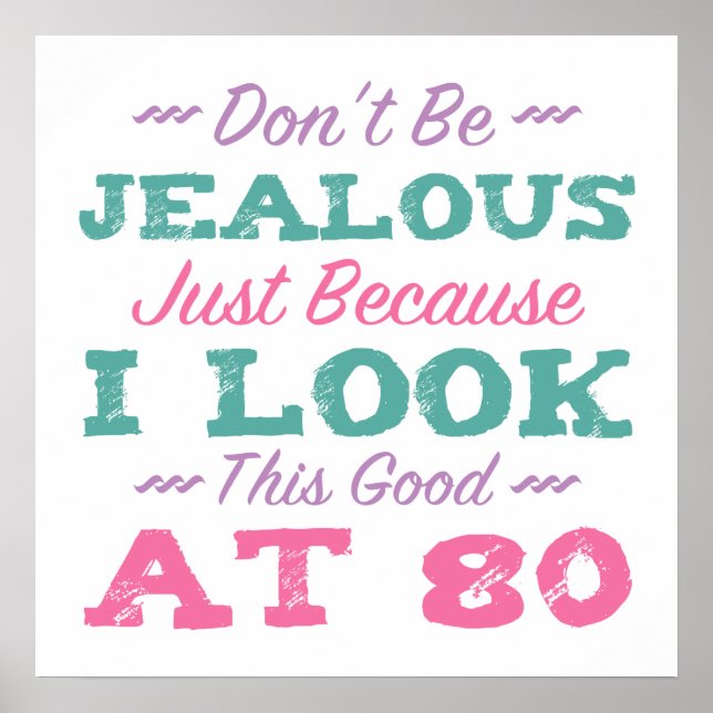 80th Birthday For Women Poster (Front)