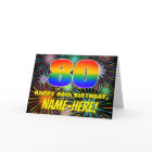 80th Birthday: Fun, Colorful Celebratory Fireworks