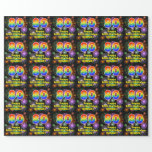 [ Thumbnail: 80th Birthday: Fun Fireworks, Rainbow Look # “80” Wrapping Paper ]