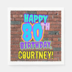 80th Birthday ~ Fun, Urban Graffiti Inspired Look Napkins