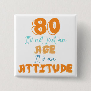 80th Birthday Gag Gift Button
