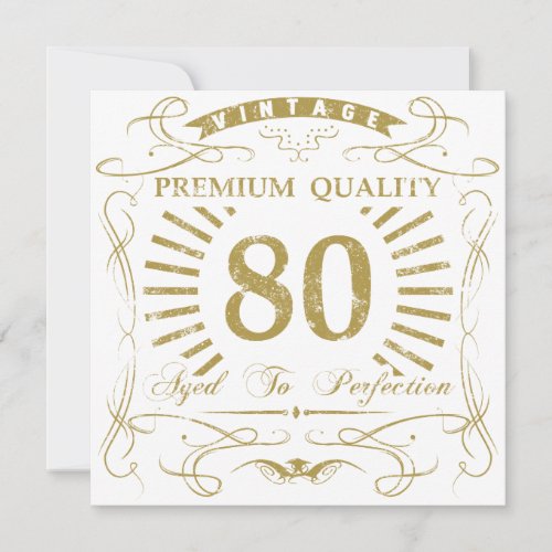 80th Birthday Gag Gift Card