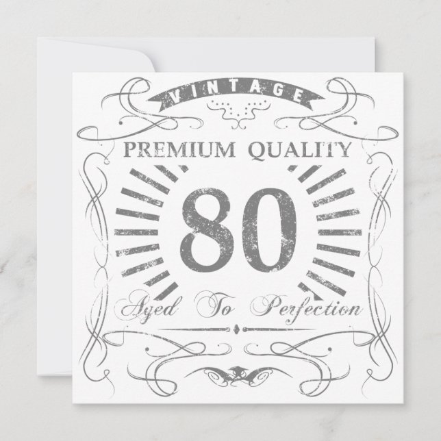 80th Birthday Gag Gift Card (Front)