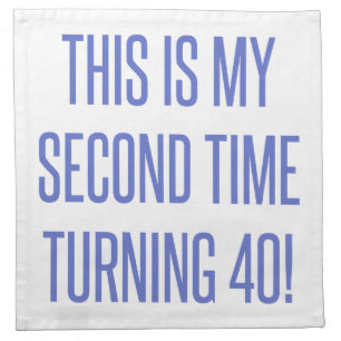 80th Birthday Gag Gift Cloth Napkin