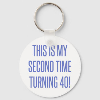 80th Birthday Gag Gift Keychain