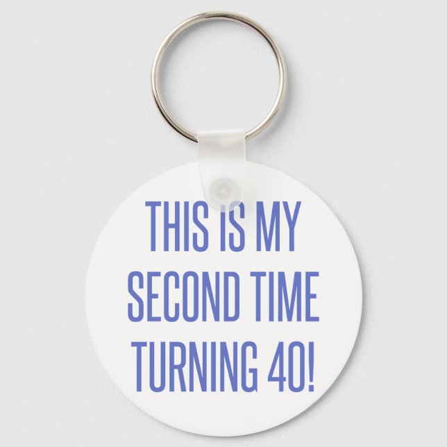 80th Birthday Gag Gift Keychain (Front)