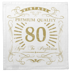 80th Birthday Gag Gift Napkin