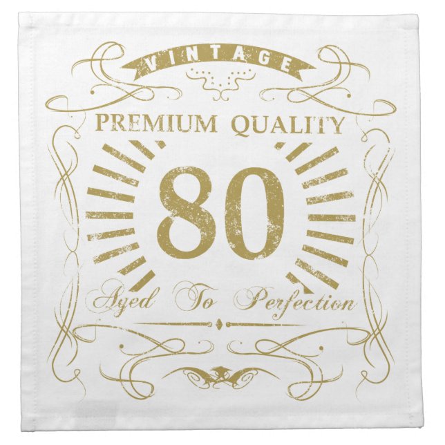 80th Birthday Gag Gift Napkin (Front)