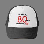 80th Birthday Gag Gifts Hat For Men at Zazzle