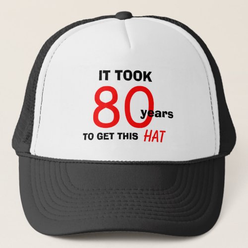 80th Birthday Gag Gifts Hat for Men