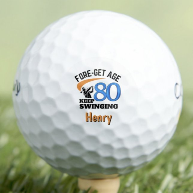 80th Birthday Gift for Neighbour – Keep Swinging Golf Balls (Creator Uploaded)