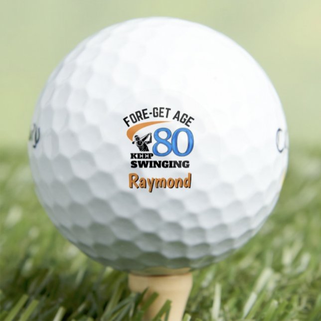 80th Birthday Gift For Stepfather - Cool Golfer Golf Balls (Creator Uploaded)