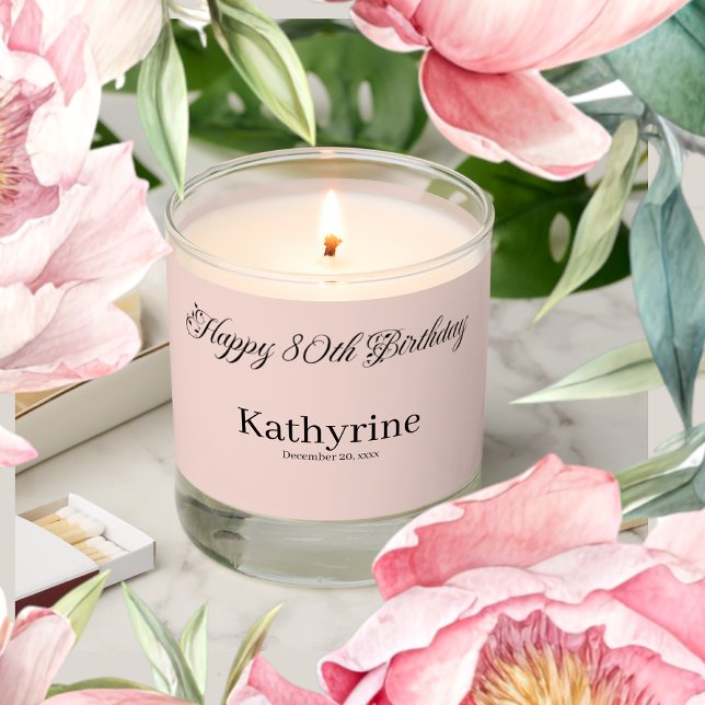 80th Birthday Gift 'Lighting Up the World' Scented Candle (Creator Uploaded)