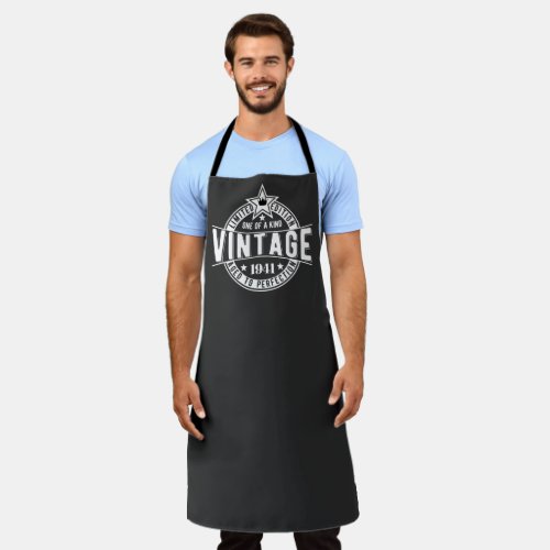 80th Birthday Gift Vintage Aged to perfection Apron
