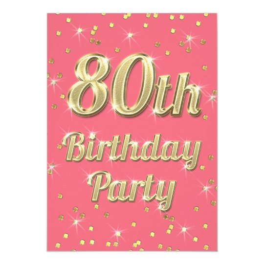 80th birthday gold bling