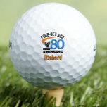 80th birthday golf balls 80 years funny gift blue<br><div class="desc">80th birthday golf balls 80 years funny gift blue. Celebrate a milestone with this custom 70th birthday golf ball, designed for the passionate golfer who’s still in the game! Featuring the playful phrase “Fore-get Age, Keep Swinging, ” this golf ball combines humor with a sleek, celebratory design. The bold blue...</div>