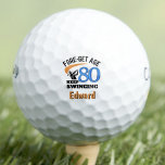 80th Birthday Golf Gift – For Father in Law Balls<br><div class="desc">Give your father in law a birthday laugh with this sporty 80th golf ball featuring bold blue lettering and the fun message: “FORE-get Age,  Keep Swinging.” A cool keepsake for any golf-loving guy turning 80. Enjoy!</div>
