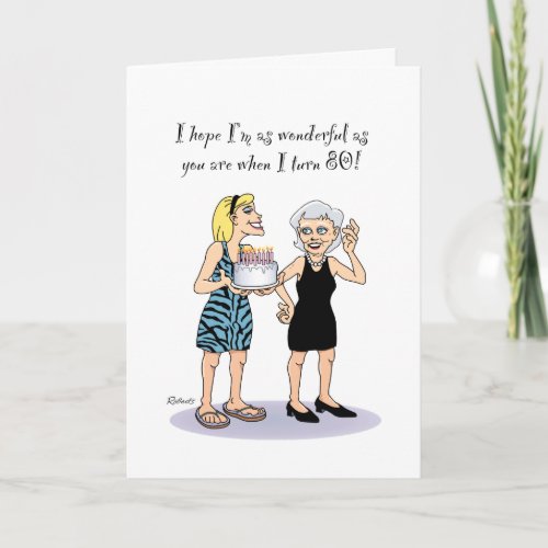 80th Birthday Grandmother Card