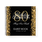 80th Birthday Guestbook Party Sparkles Gold