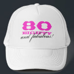 80th Birthday hat for women | 80 and fabulous!<br><div class="desc">Pink 80th Birthday hat for women | 80 and fabulous! Personalizable age number. Cute eightieth bday gift idea for women: mom,  grandma,  sister  etc.</div>