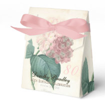 80th Birthday Hydrangea Custom Thank You Favor Box