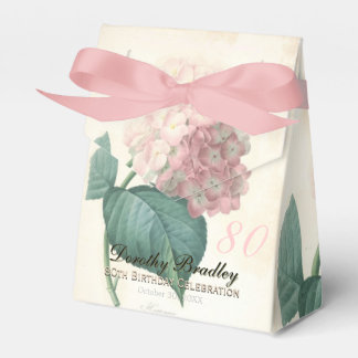 80th Birthday Hydrangea Custom Thank You Favor Box
