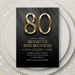 80th Birthday Invitation<br><div class="desc">An elegant invitation for their birthday!</div>