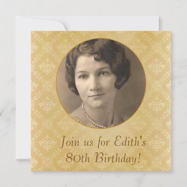 80th birthday invitation (Front)