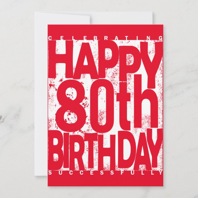 80th Birthday Invitation (Front)