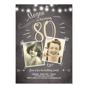 80th birthday invitations zazzle