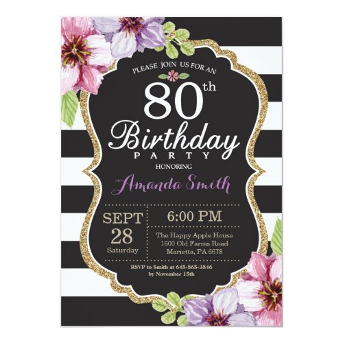 80th birthday invitations 30 best invites for an 80th birthday party
