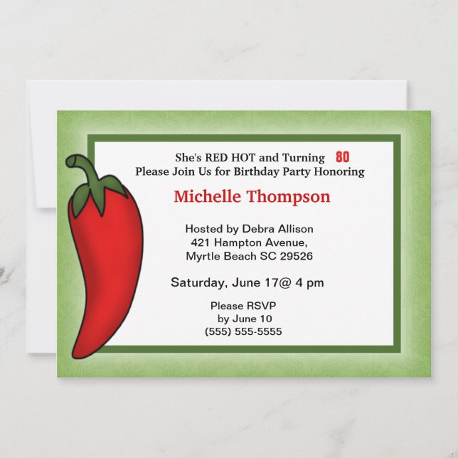 80th  Birthday Invitations (Front)