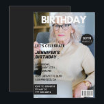 80th birthday invitations for her Magazine Cover<br><div class="desc">80th birthday invitations for her Magazine Cover Glitter Sparkly Chic</div>