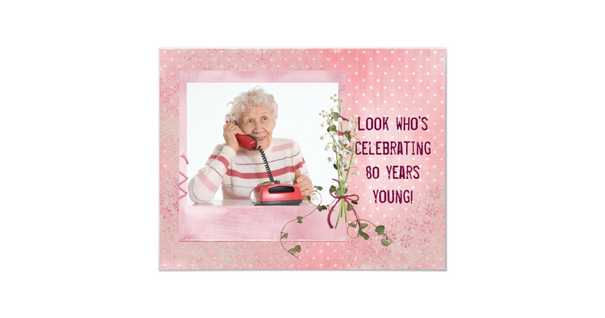 80th Birthday Invite | Zazzle.com