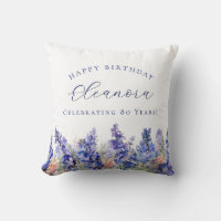 80th Birthday July Birth Flower Gift Custom